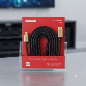 🔌📺 IMAGEM E SOM EM MÁXIMA QUALIDADE! CABO HDMI TREVO 2 METROS – 4K ULTRA HD | 3D