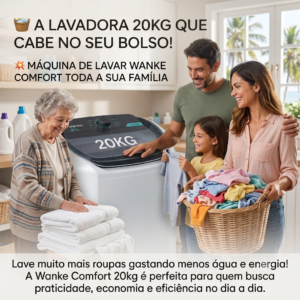 🧺 A LAVADORA 20KG QUE DÁ CONTA DO SERVIÇO! 💥 MÁQUINA DE LAVAR 20KG – POTÊNCIA, CAPACIDADE E ECONOMIA! 💥