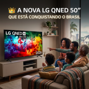 👑 A NOVA LG QNED 50" QUE ESTÁ CONQUISTANDO O BRASIL! 🔥 SMART TV LG 50" 4K QNED – QUALIDADE PREMIUM  Transforme sua sala em um verdadeiro cinema com a tecnologia QNED, que entrega cores mais vivas, contraste impressionante e uma experiência de imagem de outro nível