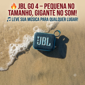 🔥 JBL GO 4 – PEQUENA NO TAMANHO, GIGANTE NO SOM! 🎵 LEVE SUA MÚSICA PARA QUALQUER LUGAR!